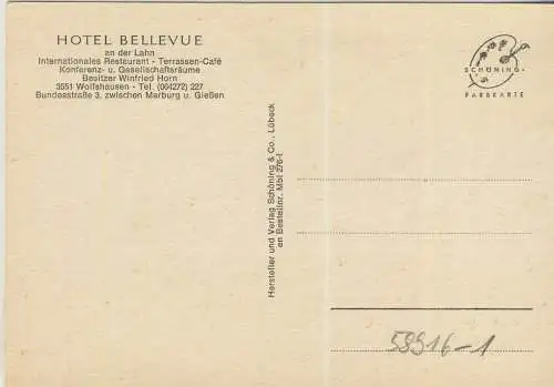 Hotel Bellevue - Wolfshausen - 4 Ansichten  - von 1970 (AK58916-1)