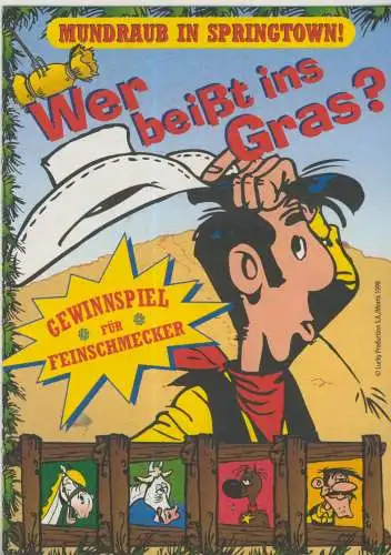 Egmont Ehapa Verlag - Lucky Luke Gewinnspiel - Klappkarte - von 1998 (AK58957)