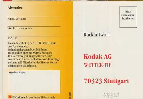 KODAK - Wetter-Tip - Klappkarte - von 1998(AK58959)