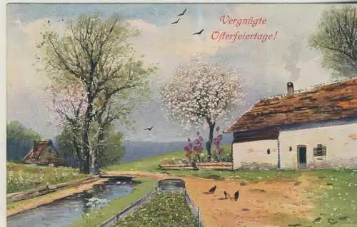 Vergnügte Osterfeiertage ! - von 1908  (AK59059)