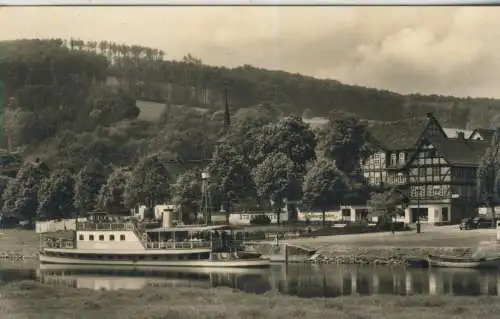 Jod-Solbad Bodenwerder an der Weser - Am Anleger - Strandhotel - von 1954 (AK59088)