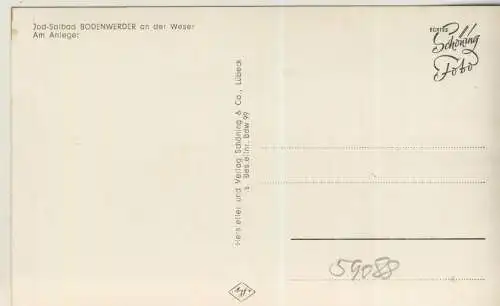 Jod-Solbad Bodenwerder an der Weser - Am Anleger - Strandhotel - von 1954 (AK59088)