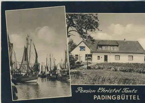Padingbüttel - Pension Christel Tants - 2 Ansichten - von 1960 (AK59094)