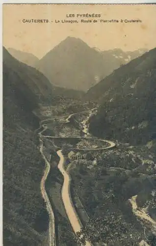 Les Pyrénées - Cauterets - Le Limacon, Route de Pierrefitte à Cauterets - von 1920 (AK59110)