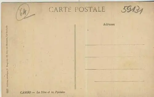 CAMBO - La Nive et les Pyrénées  - von 1919 (AK59131)