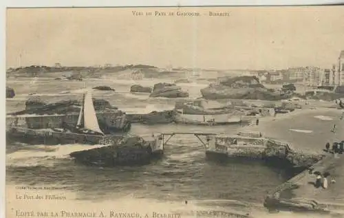 Vues de Pays de Cascogne - BIARRITZ - Le Port de Pècheurs - von 1905   (AK59140)