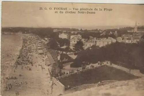 FOURAS - Vue générale de la Plage et du clocher Notre-Dame - von 1912 (AK59174)