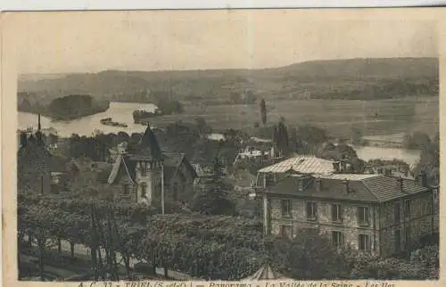 TRIEL - Panorama - La Vallée de la Seine - Les Iles - von 1931  (AK59192)