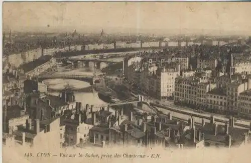 LYON - Vue sur la Saône - pris des Chartreux  - von 1919  (AK59214)