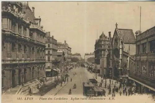 LYON - Place de Cordeliers - Eglise Saint Bonaventure  - von 1915  (AK59220)