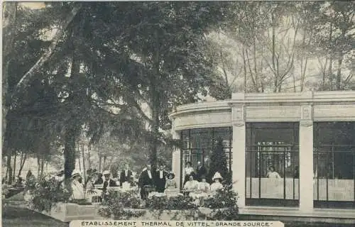 ÉTABLISSEMENT THERMAL DE VITTEL "GRANDE SOURCE" - Tea Room - Restauration - von 1921 (AK59235)