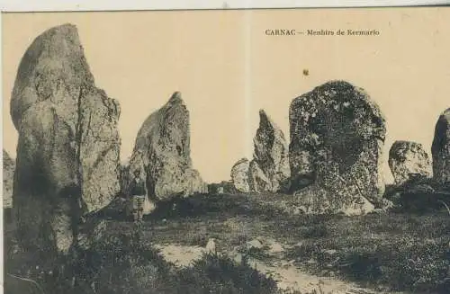 CARNAC - Menhirs de Kermario - von 1916 (AK59259)