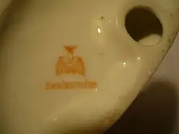 Porzellan - Pferde-Gruppe - Weißporzellan mit Goldbemalung (1037) Preis reduziert 4