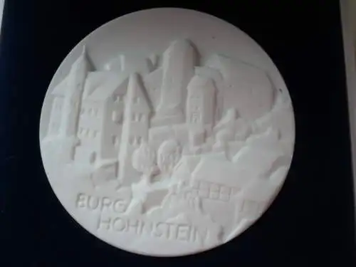 Meissen Medallion - im Etui - Burgen und Schlösser aus Sachsen - Burg Hohenstein (1041) Preis reduziertt