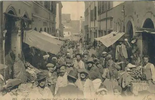 ORAN - Le Quartier Juif - La Rue d'Austerlitz  - von 1910 (AK59422)