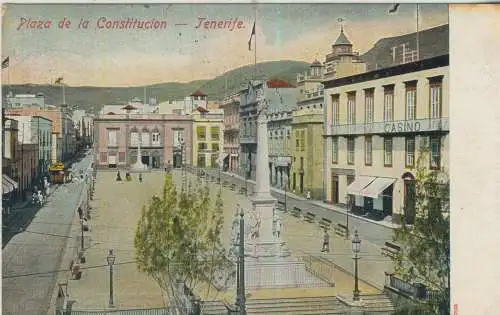 Plaza de la Constitution - Tenerife - von 1920 (AK59426)