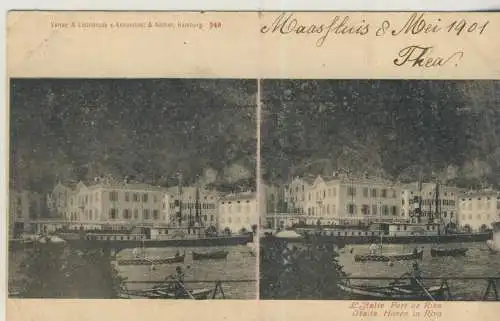 Italia - Haven in Riva - von 1901 (AK59429)