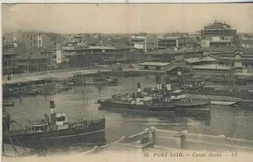 PORT SAID - Canal Docks - von 1920 (AK59435)