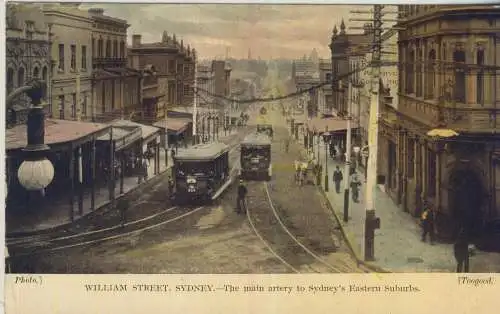 WILLIAM STREET - SYDNEY - The main artery to Sdyney's Eastern Suburbs - von 1906 (AK59436)