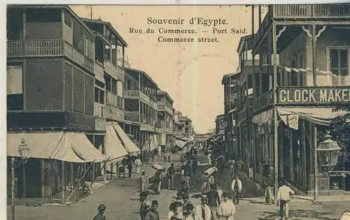 Souvenir d'Egypte - Rue du Commerée - Port Said - von 1911 (AK59445)