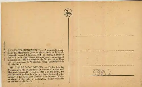 Waterloo - Les trois Monuments   - von 1931 (AK59457)