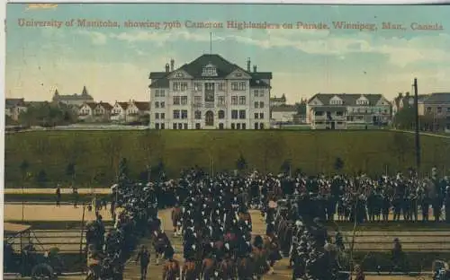 University of Manitoba - showing 79th Cameron Highlanders on Parade - Winnipeg - Man. Canada  - von 1927 (AK59467)