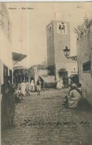 Tunis - Rue Maar - von 1903 (AK59473)