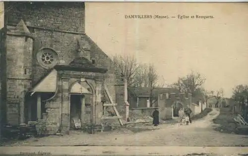 DAMVILLERS - Église et Remparts  - von 1915 (AK59481)