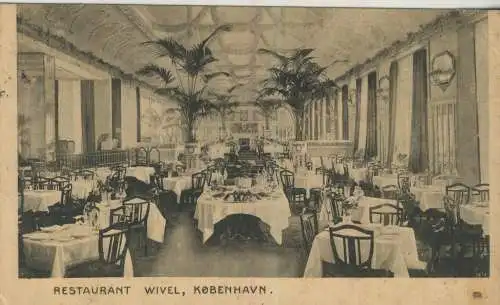 Restaurant WIWEL - Kopenhavn  - von 1919 (AK59482)