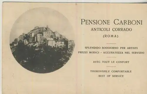 PENSIONE CARBONI - Anticoli Corrrado (ROMA)  - von 1928 (AK59492)