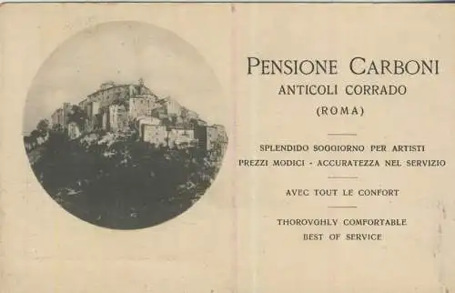 PENSIONE CARBONI - Anticoli Corrrado (ROMA)  - von 1928 (59493)