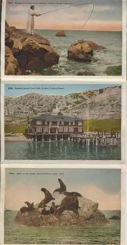 Santa Catalina Island - Folding Post Card - mit seltener Briefmarke !!!!   - von 1919 (AK59496)