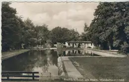 Rheinbreitbach am Rhein - Waldschwimmbad - von 1966 (AK59548)