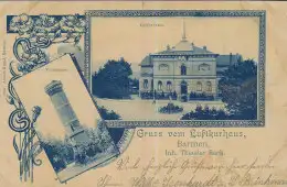 Gruss vom Luftkurhaus Barmen - Inh. Theodor Reck - 2 Ansichten - von 1900 (AK59564)