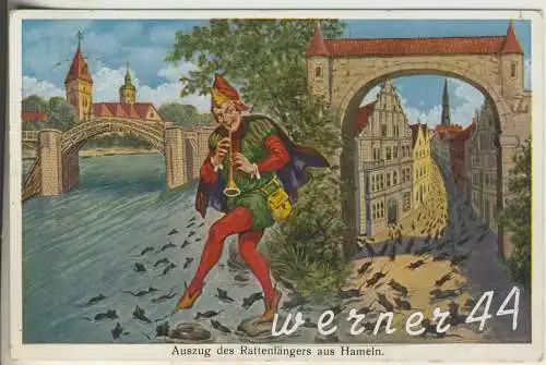 Auszug des Rattenfängers aus Hameln  -   v. 1936 (AK12333)