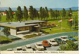 Rasthaus Ansfelden-Nord - Autobahn Wien-Salzburg   -   v. 1963 (AK56527)