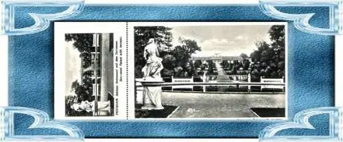 Potsdam - Schloss Sanssouci mit den Terrassen - mit Karte in klein -   v. 1920 (AK8023)