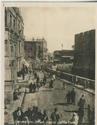 Jerusalem - Street inside Jaffa Gate - 9,1cm x 7,2cm - (F59633)