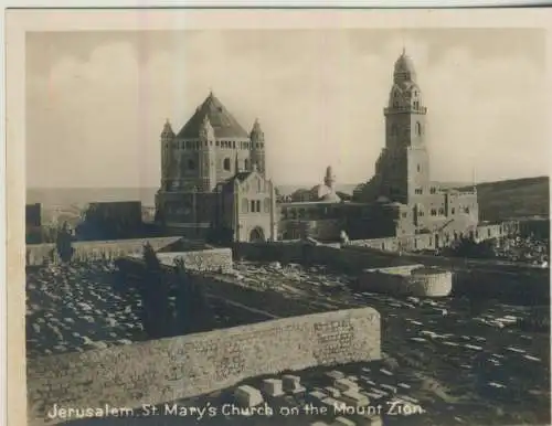 Jerusalem -  St. Mary's Church on the Mount Zion - 9,1cm x 7,2cm - (F59649)