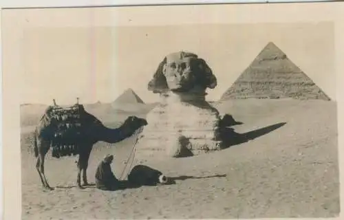 Cairo - Prayer near Pyramids - 9,0cm x 6,0cm - (F59730)