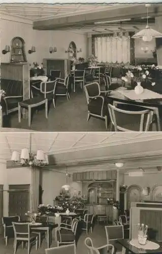 Stadt-Café - Marne i. Holst - Inh. Herm. Hansen - 2 Ansichten  -  von 1957 (K59745)