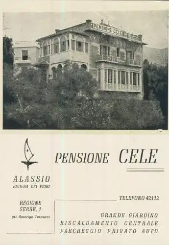 PENSIONE CELE - Alassio Riviera del Fiori  -  von 1952 (K59750)