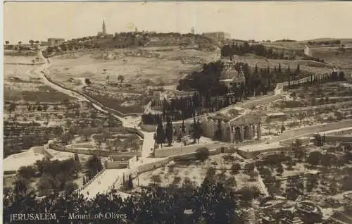 Jerusalem - Mount of Olives - von 1928 (AK59656)