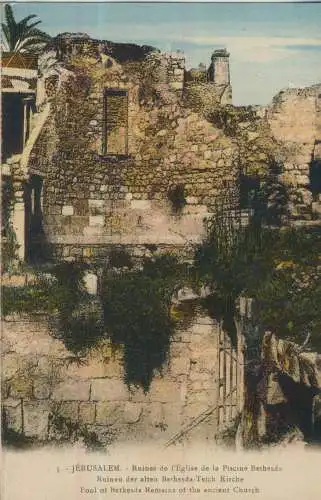 Jerusalem - Ruines de Église de la  Piscine Bethesda - von 1928 (AK59667)
