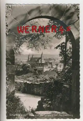 Schwäbisch Hall - Blick von der Limpurg auf die Comburg - von 1957 (AK35556)