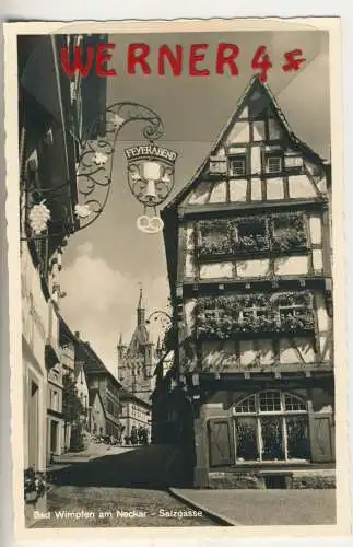 Bad Wimpfen am Neckar - Salzgasse - von 1954 (AK35559)