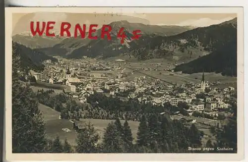 Davos gegen Seehorn - von 1935 (AK35567)