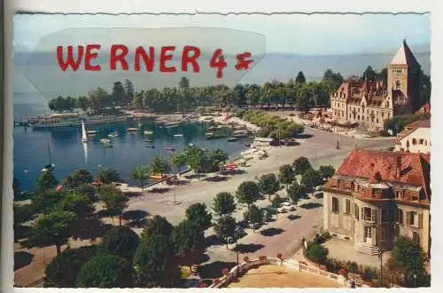 OUCHY-LAUSANNE - L'Hôtel - Le Château depuis l'Hôtel "Beau Rivage" - von 1960 (AK35568)