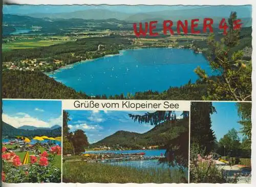 Grüße vom Klopeiner See - 4 Ansichten - von 1981 (AK34502)
