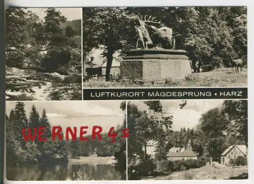 Luftkurort Mägdesprung - Harz - 4 Ansichten - von 1962 (AK34520)
